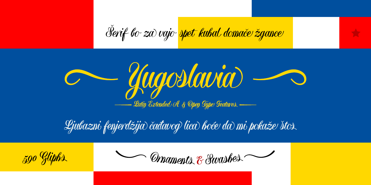Yugoslavia Regular Font preview